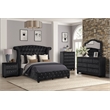 Sophia Queen 5 Pc Upholstery Bedroom Set Made With Wood in Black