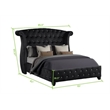 Sophia Queen 5 Pc Upholstery Bedroom Set Made With Wood in Black