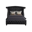 Sophia Upholstery Full Size Bed Made with Wood in Black Color