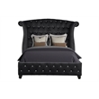 Sophia Full 4 Pc Upholstery Bedroom Set Made With Wood in Black