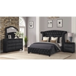 Sophia Full 4 Pc Upholstery Bedroom Set Made With Wood in Black