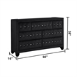 Sophia Full 4 Pc Upholstery Bedroom Set Made With Wood in Black