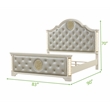 Jasmine Traditional King 4 Pc Unique LED Bedroom Set made with Wood in Beige