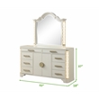 Jasmine Traditional King 4 Pc Unique LED Bedroom Set made with Wood in Beige