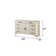 Jasmine Traditional King 5 Pc Unique LED Bedroom Set made with Wood in Beige