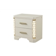 Jasmine Queen 5 Pc Unique LED Bedroom Set made with Wood in Beige