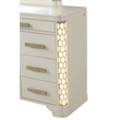 Jasmine Queen 5 Pc Unique LED Bedroom Set made with Wood in Beige