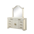 Jasmine Queen 5 Pc Unique LED Bedroom Set made with Wood in Beige