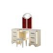 Jasmine King 4 Pc Unique LED Vanity Bedroom Set made with Wood in Beige