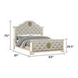 Jasmine King 4 Pc Unique LED Vanity Bedroom Set made with Wood in Beige