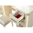 Jasmine Queen 4 Pc Unique LED Vanity Bedroom Set made with Wood in Beige