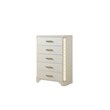 Jasmine Queen 5 Pc Unique LED Vanity Bedroom Set made with Wood in Beige