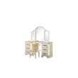 Jasmine Queen 5 Pc Unique LED Vanity Bedroom Set made with Wood in Beige