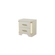 Jasmine Queen 5 Pc Unique LED Vanity Bedroom Set made with Wood in Beige