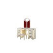 Jasmine Queen 5 Pc Unique LED Vanity Bedroom Set made with Wood in Beige