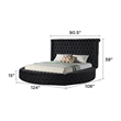 Hazel Modern Style 4-Piece King Bedroom Set made with Wood in Black
