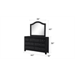 Hazel Modern Style 4-Piece King Bedroom Set made with Wood in Black