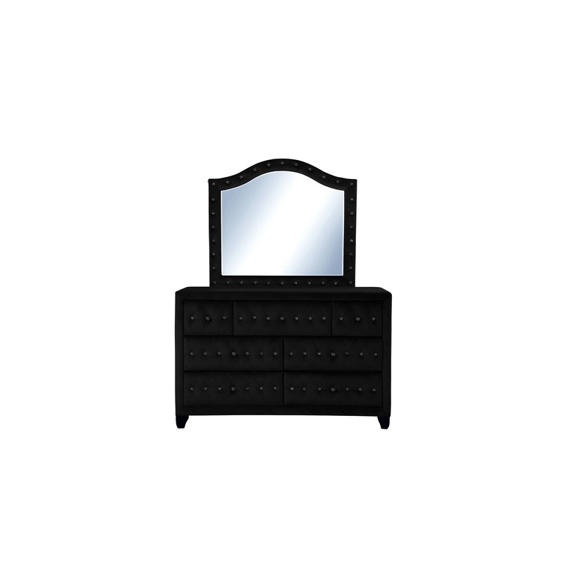 Hazel Queen 5 Pc Bedroom Set Made With Wood In Black Color