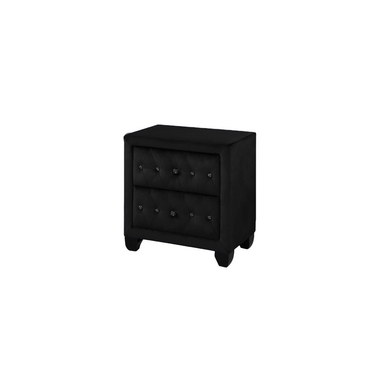 Hazel Modern Style 4-Piece Queen Vanity Bedroom Set made with Wood in Black