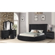 Hazel Modern Style 4-Piece Queen Vanity Bedroom Set made with Wood in Black