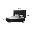 Hazel Modern Style 4-Piece Queen Vanity Bedroom Set made with Wood in Black