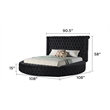 Hazel Modern Style 5-Piece Queen Vanity Bedroom Set made with Wood in Black