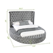 Hazel King 4 Pc Bedroom Set Made With Wood In Gray Color