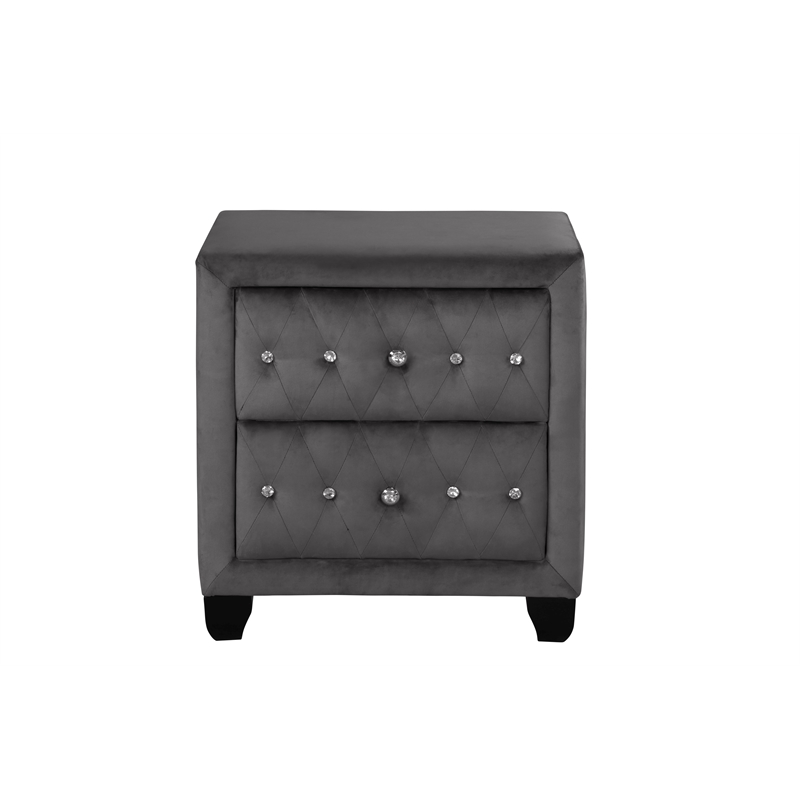 Hazel King 5 Pc Bedroom Set Made With Wood In Gray Color