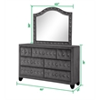 Hazel Queen 5 Pc Tufted Upholstery Bedroom Set Made with Wood In Gray