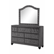 Hazel Queen 5 Pc Tufted Upholstery Bedroom Set Made with Wood In Gray