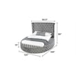 Hazel Modern Style 4-Piece King Vanity Bedroom Set made with Wood in Gray