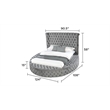 Hazel Modern Style 5-Piece King Vanity Bedroom Set made with Wood in Gray