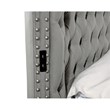 Hazel Modern Style 4-Piece Queen Vanity Bedroom Set made with Wood in Gray