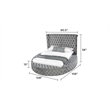 Hazel Modern Style 4-Piece Queen Vanity Bedroom Set made with Wood in Gray