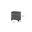 Hazel Modern Style 4-Piece Queen Vanity Bedroom Set made with Wood in Gray