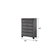Hazel Modern Style 5-Piece Queen Vanity Bedroom Set made with Wood in Gray
