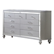 Sterling Mirror Framed Dresser Made With Wood in Silver Color
