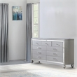 Sterling Mirror Framed Dresser Made With Wood in Silver Color