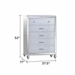 Sterling Mirror Framed Chest Made With Wood in Silver Color