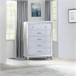 Sterling Mirror Framed Chest Made With Wood in Silver Color