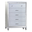 Sterling Mirror Framed Chest Made With Wood in Silver Color