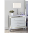 Sterling Mirror Framed Nightstand Made with Wood in Silver