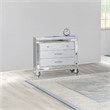 Sterling Mirror Framed Nightstand Made with Wood in Silver