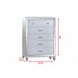 Sterling Full 5 PC LED Bedroom set made with wood in Silver Color