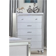 Sterling Full 5 PC LED Bedroom set made with wood in Silver Color