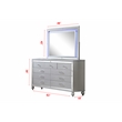 Sterling Full 5 PC LED Bedroom set made with wood in Silver Color
