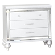 Sterling Mirror Framed Nightstand Made with Wood in White
