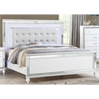 Sterling Full Size Upholstered LED Bed made with wood in White Color