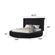 Hazel Queen Size Tufted Upholstery Storage Bed made with Wood in Black