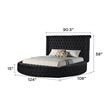 Hazel King Size Tufted Upholstery Storage Bed made with Wood in Black